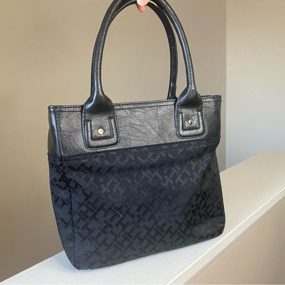 Tommy Hilfiger Womens Canvas Leather Handbag - Picture 4 of 6